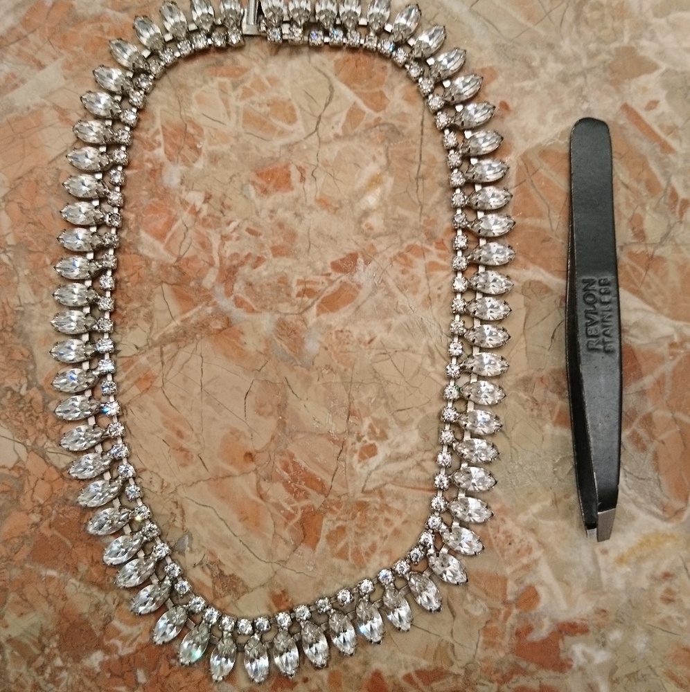 Crystal choker style necklace